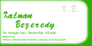 kalman bezeredy business card