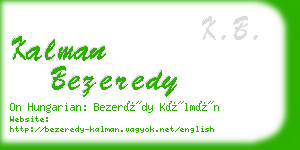 kalman bezeredy business card